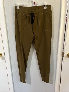 ZYIA Men's Olive Jogger Sweatpants with Black Drawstring
